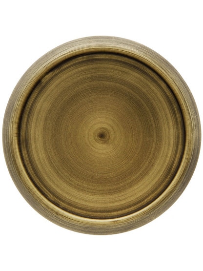 Solid Brass Round Flush Pull in Antique Brass.